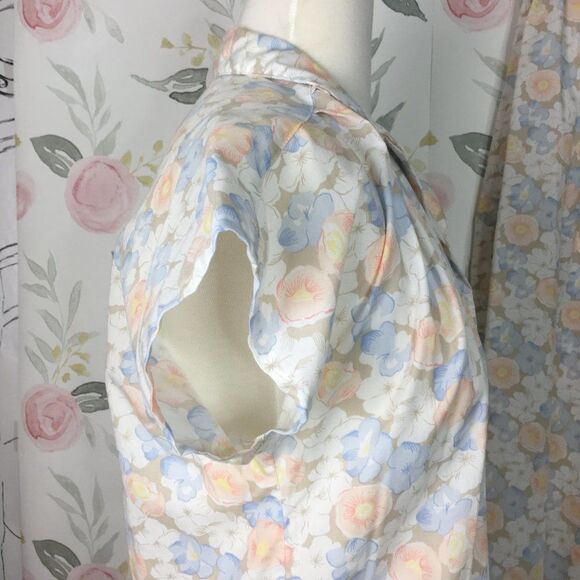 Vintage White 2 Piece Floral Midi Skirt Set womens 10 M Carriage Court Seperates - Picture 10 of 11